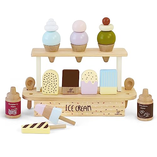 Little Log Eisständer aus Holz Eistheke Eiscreme-Set Holzspielzeug-Lebensmittel Kinderküche Kaufmannsladen Zubehör Kinder Rollenspiel-Geschenke für Jungen Mädchen ab 3 Jahren Little Log Eisständer aus Holz Eistheke Eiscreme-Set Holzspielzeug-Lebensmittel Kinderküche Kaufmannsladen Zubehör Kinder Rollenspiel-Geschenke für Jungen Mädchen ab 3 Jahren von Little Log
