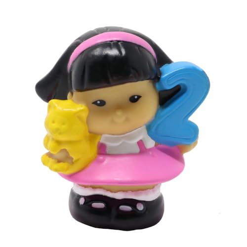 Little People Ersatzteil für Fisher-Price Time to Learn Vorschulspielset K0105 - Mädchenfigur Sonya Lee hält ein Kätzchen und Nummer Zwei 2 Little People Ersatzteil für Fisher-Price Time to Learn Vorschulspielset K0105 - Mädchenfigur Sonya Lee hält ein Kätzchen und Nummer Zwei 2 von Little People