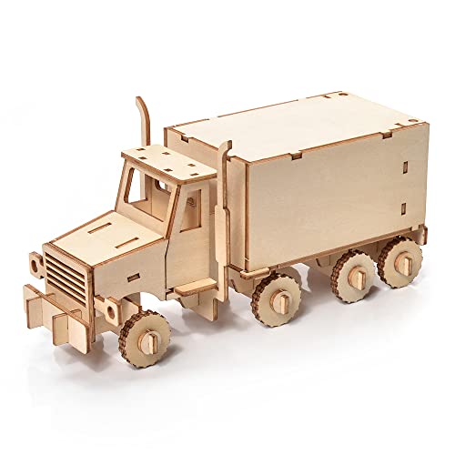 Little Story Holz Puzzle-pädagogisch Für Modellbau 3D-Modell Set Do Self LKW Für Kinder Erwachsene von Little Story