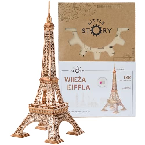 Little Story Holz Puzzle pädagogisch Modell 3D Set Do Self Für Kinder Erwachsene Geschenk… (Eiffelturm) von little story