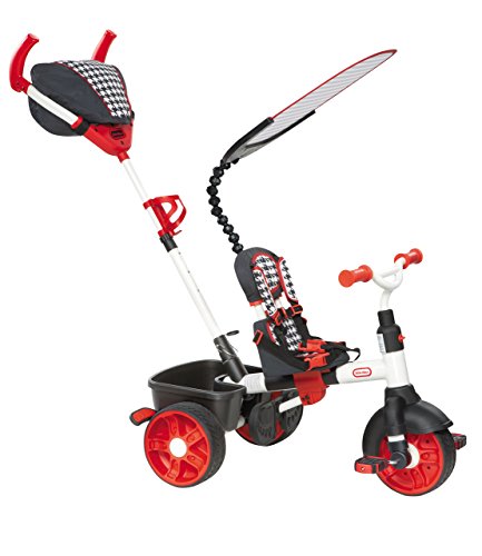 Little Tikes 4-in-1 Sports Edition Dreirad - Vier Stufen zum Wachsen - Mit Hüftbügel, verstellbaren Griffen und Sitz mit Gurt, Sonnendach - Montage erforderlich - Für Kinder ab 9 Monaten - Rot & Weiß Little Tikes 4-in-1 Sports Edition Dreirad - Vier Stufen zum Wachsen - Mit Hüftbügel, verstellbaren Griffen und Sitz mit Gurt, Sonnendach - Montage erforderlich - Für Kinder ab 9 Monaten - Rot & Weiß von little tikes
