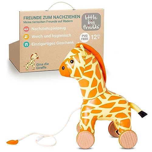 Little Big Friends Pull Along Friends | Pull Along Toy for Baby | Traditional Toys | Easy to Clean | Gina The Giraffe von Little Big Friends
