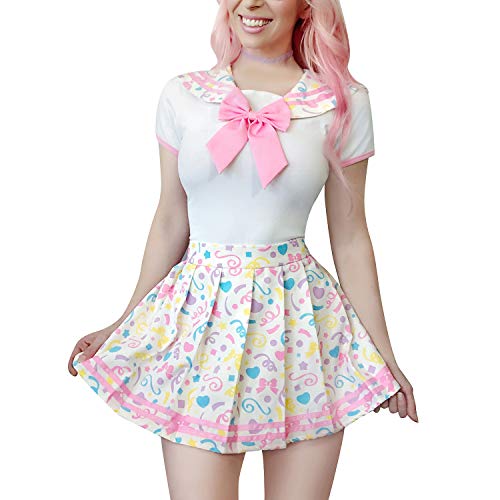 LittleForBig Baumwolle Strampler Onesie Pyjamas Bodysuit - Klassische Japanische Schulmädchen Farbe Strampelanzug Rock Set XXXXL LittleForBig Baumwolle Strampler Onesie Pyjamas Bodysuit - Klassische Japanische Schulmädchen Farbe Strampelanzug Rock Set XXXXL von LittleForBig