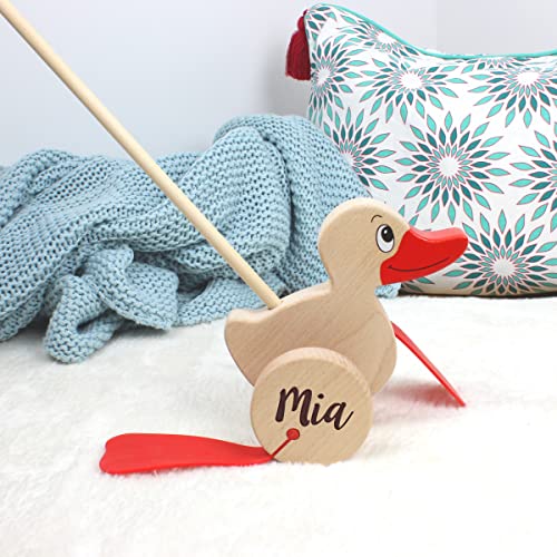 Holz-Schiebetier Ente mit Personalisierung Holz-Schiebetier Ente mit Personalisierung von LittleStars