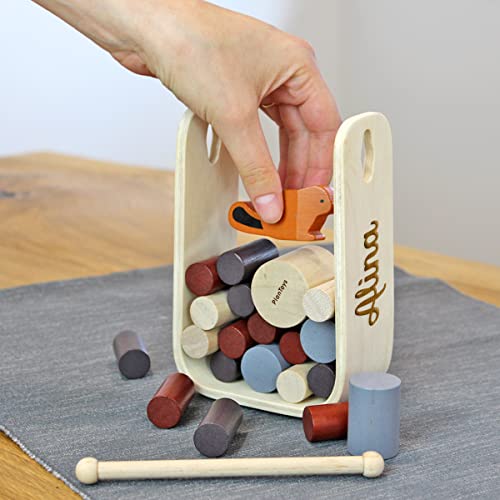 LittleStars Geschicklichkeitsspiel Rette den Biber aus Holz personalisierbar von LittleStars