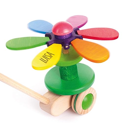 Schiebespielzeug Regenbogenblume aus Holz personalisierbar | 44 x 17 x 44 cm Schiebespielzeug Regenbogenblume aus Holz personalisierbar | 44 x 17 x 44 cm von LittleStars