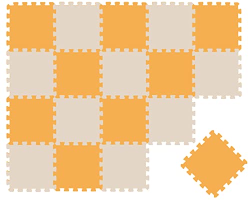 LittleTom 18 Teile Spielmatte Baby Puzzlematte ab Null - 30x30 Krabbelmatte Baby - Spielmatte Kinder Babydecke Spieldecke - Bodenmatte Kinderzimmer Activity Babymatte Bodenschutzmatte Baby Spielzeug von LittleTom