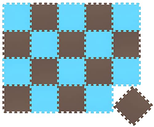 LittleTom 18 Teile Spielmatte Puzzlematte Ab Null - 30x30 Krabbelmatte - Spielmatte Kinder Babydecke Spieldecke - Bodenmatte Kinderzimmer Activity Babymatte Bodenschutzmatte Spielzeug von LittleTom