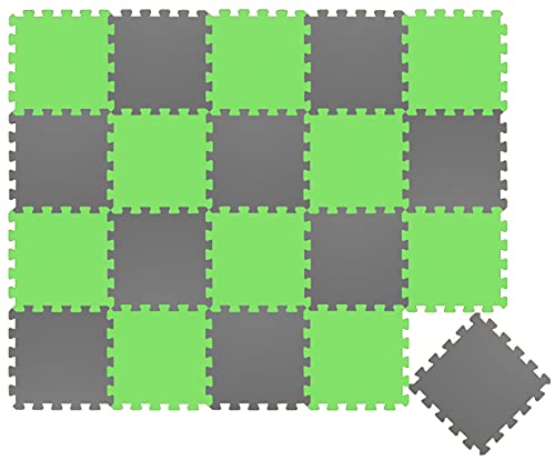LittleTom 18 Teile Spielmatte Puzzlematte Ab Null - 30x30 Krabbelmatte - Spielmatte Kinder Babydecke Spieldecke - Bodenmatte Kinderzimmer Activity Babymatte Bodenschutzmatte Spielzeug von LittleTom