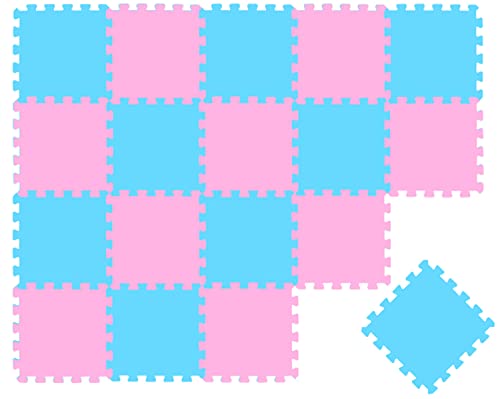 LittleTom 18 Teile Spielmatte Puzzlematte Ab Null - 30x30 Krabbelmatte - Spielmatte Kinder Babydecke Spieldecke - Bodenmatte Kinderzimmer Activity Babymatte Bodenschutzmatte Spielzeug von LittleTom