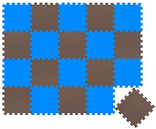 LittleTom 18 Teile Spielmatte Puzzlematte Ab Null - 30x30 Krabbelmatte - Spielmatte Kinder Babydecke Spieldecke - Bodenmatte Kinderzimmer Activity Babymatte Bodenschutzmatte Spielzeug von LittleTom