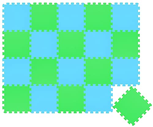LittleTom 18 Teile Spielmatte Baby Puzzlematte ab Null - 30 x 30 cm Krabbelmatte Bodenmatte Kinder - Puzzle Teppich Kinderzimmer Matte - Outdoor Bodenschutzmatte Spielteppich Eva Schaumstoff Isomatte von LittleTom