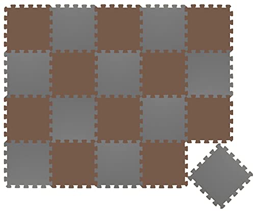 LittleTom 18 Teile Spielmatte Puzzlematte Ab Null - 30x30 Krabbelmatte - Spielmatte Kinder Babydecke Spieldecke - Bodenmatte Kinderzimmer Activity Babymatte Bodenschutzmatte Spielzeug von LittleTom