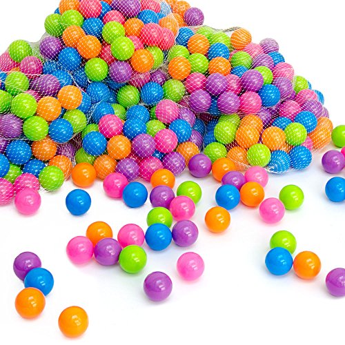 LittleTom 350 Bälle für Bällebad - Plastik Bälle Kinder Spielbälle - Babyball zum Greifen - Plastikbälle für Bällchenbad Hüpfburg Bällepool - Baby Ball Spielzeug Set für Trampolin Spielzelt Laufstall von LittleTom