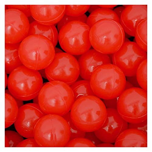 LittleTom 50 Bälle für Bällebad 5,5cm Babybälle Plastikbälle Baby Spielbälle Rot von LittleTom