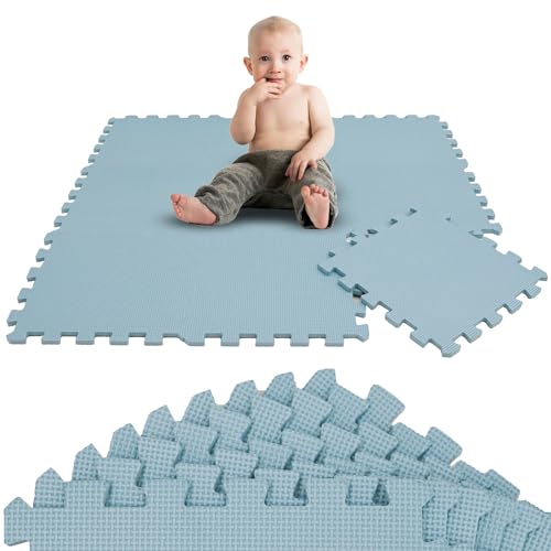 LittleTom 9 Teile Spielmatte Baby Puzzlematte ab Null - 30x30 Krabbelmatte Baby - Spielmatte Kinder Babydecke Spieldecke - Bodenmatte Kinderzimmer - Activity Babymatte Bodenschutzmatte Baby Spielzeug von LittleTom