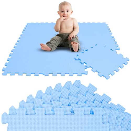 LittleTom 9 Teile Spielmatte Baby Puzzlematte ab Null - 30x30 Krabbelmatte Baby - Spielmatte Kinder Babydecke Spieldecke - Bodenmatte Kinderzimmer - Activity Babymatte Bodenschutzmatte Baby Spielzeug von LittleTom