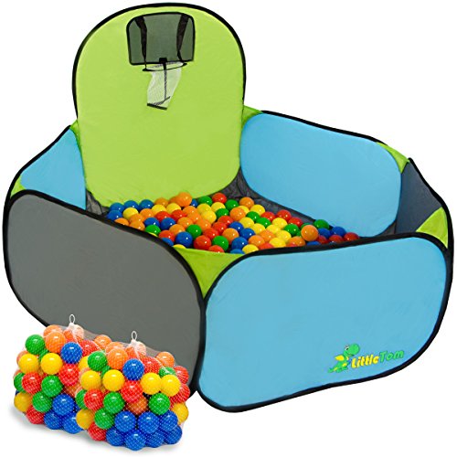 LittleTom Kinder Bällebad Mit Basketball Korb - 200 Bälle - 120x100cm Spielzeug Bällepool - Baby Bällebecken Für Garten LittleTom Kinder Bällebad Mit Basketball Korb - 200 Bälle - 120x100cm Spielzeug Bällepool - Baby Bällebecken Für Garten von LittleTom