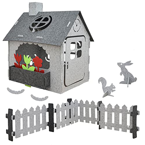 smalla Filz Gartenhaus Kinder ab 0-100% Recycling Spielhaus Garten - Spielzeug Balkon Kleinkind - Spielhaus Kinder Outdoor Spielplatz für Garten - Spielhaus Indoor Kinder Kinderspielhaus Outdoor von LittleTom