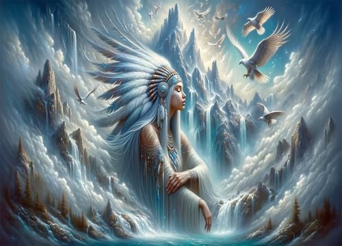 Puzzle 100 Teile,Puzzle für Erwachsene,EIN Herausforderndes Rätsel,Puzzles 100 Teile Erwachsene,Puzzlespiele Für Die Ganze Familie Geschenke,Fantastische Indianerinnenvögel von Lituor