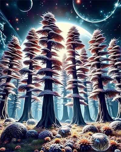 Puzzle 100 Teile EIN Herausforderndes Rätsel Pädagogisches Spielzeug Geschenke Klassische Mondscheinwald Puzzles Für Erwachsene,Jigsaw Puzzle für Die Ganze Familie 40x28 cm von Lituor