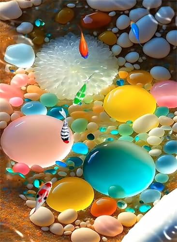 Puzzle 1000 Teile,Puzzle für Erwachsene,EIN Herausforderndes Rätsel,Puzzles 1000 Teile Erwachsene,Puzzlespiele Für Die Ganze Familie Geschenke,Bunte Steine Koi von Lituor