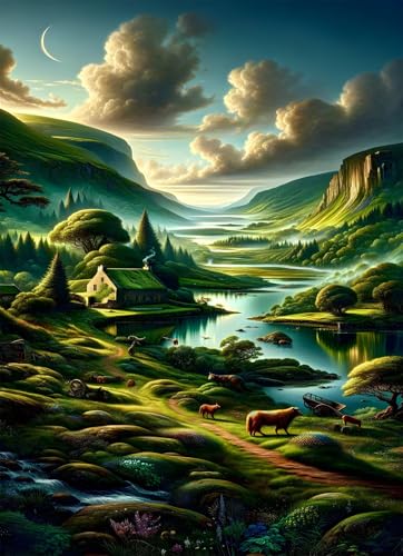 Puzzle 1000 Teile,Puzzle für Erwachsene,EIN Herausforderndes Rätsel,Puzzles 1000 Teile Erwachsene,Puzzlespiele Für Die Ganze Familie Geschenke,Grüne Landschaft Cottage Tiere Puzzle 1000 Teile,Puzzle für Erwachsene,EIN Herausforderndes Rätsel,Puzzles 1000 Teile Erwachsene,Puzzlespiele Für Die Ganze Familie Geschenke,Grüne Landschaft Cottage Tiere von Lituor