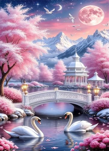 Puzzle 1000 Teile,Puzzle für Erwachsene,EIN Herausforderndes Rätsel,Puzzles 1000 Teile Erwachsene,Puzzlespiele Für Die Ganze Familie Geschenke,Park Lake Swan von Lituor