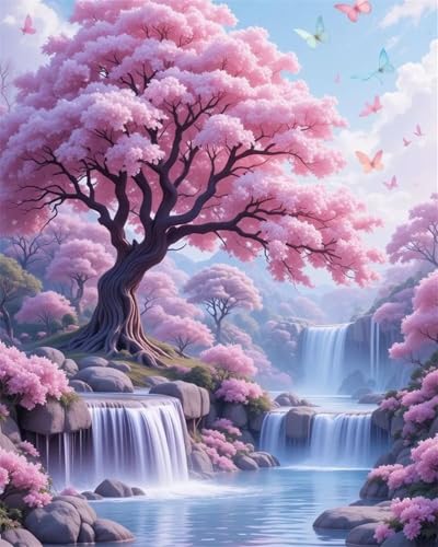 Puzzle 1000 Teile,Puzzle für Erwachsene,EIN Herausforderndes Rätsel,Puzzles 1000 Teile Erwachsene,Puzzlespiele Für Die Ganze Familie Geschenke,Rosa Baumflüsse von Lituor