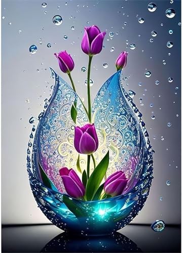 Puzzle 1000 Teile,Puzzle für Erwachsene,EIN Herausforderndes Rätsel,Puzzles 1000 Teile Erwachsene,Puzzlespiele Für Die Ganze Familie Geschenke,Tulpe Wassertropfen von Lituor
