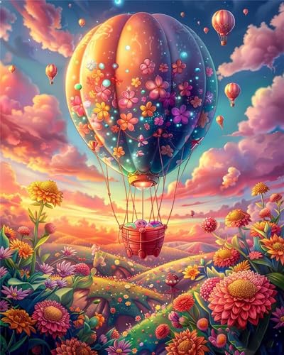 Puzzle 1000 Teile EIN Herausforderndes Rätsel Pädagogisches Spielzeug Geschenke Klassische Blumenballonlandschaft Puzzles Für Erwachsene,Jigsaw Puzzle für Die Ganze Familie 75x50 cm von Lituor