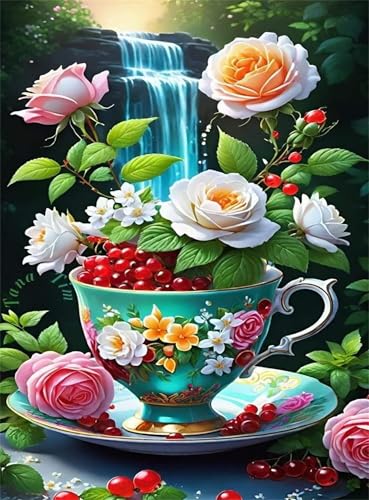 Puzzle 1000 Teile EIN Herausforderndes Rätsel Pädagogisches Spielzeug Geschenke Klassische Rosenfruchtbecher Puzzles Für Erwachsene,Jigsaw Puzzle für Die Ganze Familie 75x50 cm von Lituor