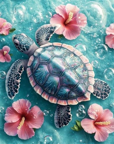 Puzzle 120 Teile,Puzzle für Erwachsene,EIN Herausforderndes Rätsel,Puzzles 120 Teile Erwachsene,Puzzlespiele Für Die Ganze Familie Geschenke,Blumenschildkröte von Lituor