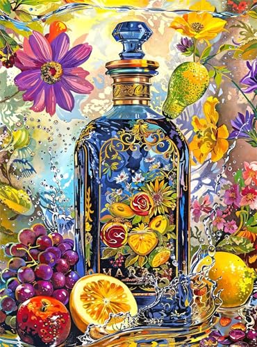 Puzzle 120 Teile,Puzzle für Erwachsene,EIN Herausforderndes Rätsel,Puzzles 120 Teile Erwachsene,Puzzlespiele Für Die Ganze Familie Geschenke,Bunte Fruchtweinflasche von Lituor