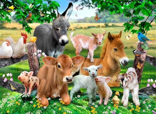 Puzzle 120 Teile EIN Herausforderndes Rätsel Pädagogisches Spielzeug Geschenke Klassische Esel Kuh Tiere Puzzles Für Erwachsene,Jigsaw Puzzle für Die Ganze Familie 25x20 cm von Lituor