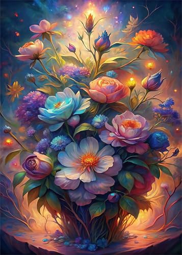 Puzzle 120 Teile EIN Herausforderndes Rätsel Pädagogisches Spielzeug Geschenke Klassische Pflanzenfarben Blumen Puzzles Für Erwachsene,Jigsaw Puzzle für Die Ganze Familie 25x20 cm von Lituor