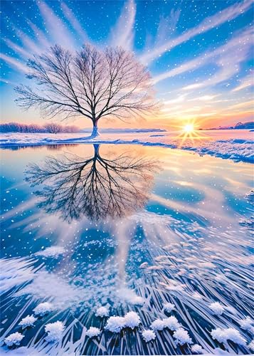 Puzzle 120 Teile EIN Herausforderndes Rätsel Pädagogisches Spielzeug Geschenke Klassische Sonnenuntergang Gletscherbaum Puzzles Für Erwachsene,Jigsaw Puzzle für Die Ganze Familie 25x20 cm von Lituor