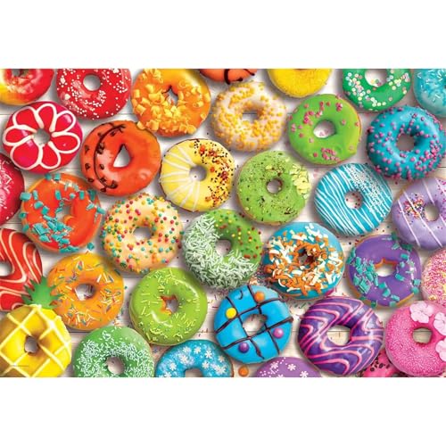 Puzzle 1200 Teile,Puzzle für Erwachsene,EIN Herausforderndes Rätsel,Puzzles 1200 Teile Erwachsene,Puzzlespiele Für Die Ganze Familie Geschenke,Lebensmittel Donuts von Lituor