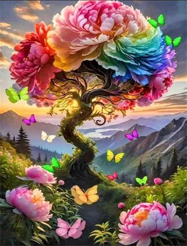 Puzzle 1200 Teile EIN Herausforderndes Rätsel Pädagogisches Spielzeug Geschenke Klassische Bunter Blumenbaum Puzzles Für Erwachsene,Jigsaw Puzzle für Die Ganze Familie 75x50 cm von Lituor