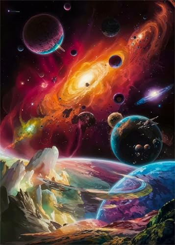 Puzzle 1200 Teile EIN Herausforderndes Rätsel Pädagogisches Spielzeug Geschenke Klassische Buntes Universum Puzzles Für Erwachsene,Jigsaw Puzzle für Die Ganze Familie 75x50 cm von Lituor