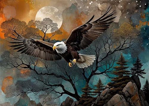Puzzle 1200 Teile EIN Herausforderndes Rätsel Pädagogisches Spielzeug Geschenke Klassische Landschaftsadler Puzzles Für Erwachsene,Jigsaw Puzzle für Die Ganze Familie 75x50 cm von Lituor