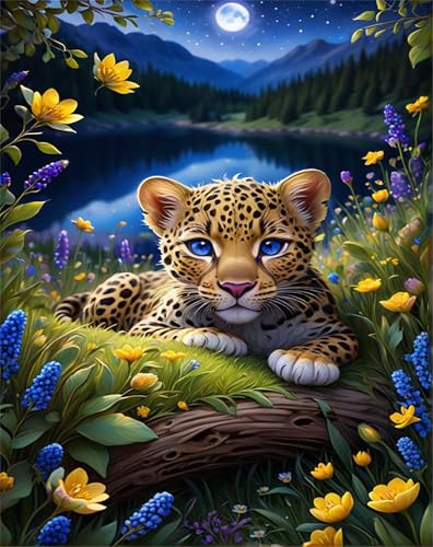 Puzzle 150 Teile,Puzzle für Erwachsene,EIN Herausforderndes Rätsel,Puzzles 150 Teile Erwachsene,Puzzlespiele Für Die Ganze Familie Geschenke,Blumenleopardenlandschaft von Lituor