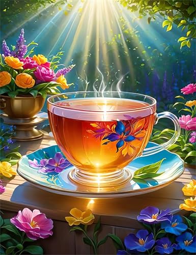 Puzzle 150 Teile EIN Herausforderndes Rätsel Pädagogisches Spielzeug Geschenke Klassische Blumen Kaffeetasse Puzzles Für Erwachsene,Jigsaw Puzzle für Die Ganze Familie 35x25 cm von Lituor