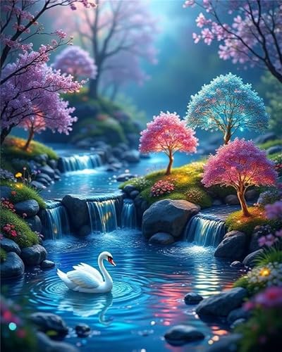 Puzzle 150 Teile EIN Herausforderndes Rätsel Pädagogisches Spielzeug Geschenke Klassische Cartoon Landschaft Schwan Puzzles Für Erwachsene,Jigsaw Puzzle für Die Ganze Familie 35x25 cm von Lituor