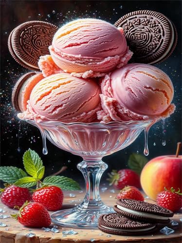 Puzzle 150 Teile EIN Herausforderndes Rätsel Pädagogisches Spielzeug Geschenke Klassische Erdbeer-Keks-EIS Puzzles Für Erwachsene,Jigsaw Puzzle für Die Ganze Familie 35x25 cm von Lituor