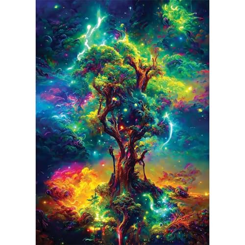 Puzzle 150 Teile EIN Herausforderndes Rätsel Pädagogisches Spielzeug Geschenke Klassische Fantasiebaum Puzzles Für Erwachsene,Jigsaw Puzzle für Die Ganze Familie 35x25 cm von Lituor