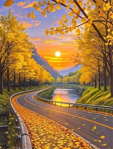 Puzzle 150 Teile EIN Herausforderndes Rätsel Pädagogisches Spielzeug Geschenke Klassische Herbstwaldstraße Puzzles Für Erwachsene,Jigsaw Puzzle für Die Ganze Familie 35x25 cm von Lituor