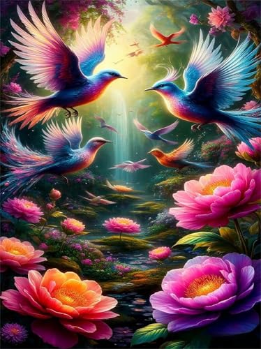 Puzzle 150 Teile EIN Herausforderndes Rätsel Pädagogisches Spielzeug Geschenke Klassische Pfingstrose Blumenvögel Puzzles Für Erwachsene,Jigsaw Puzzle für Die Ganze Familie 35x25 cm von Lituor