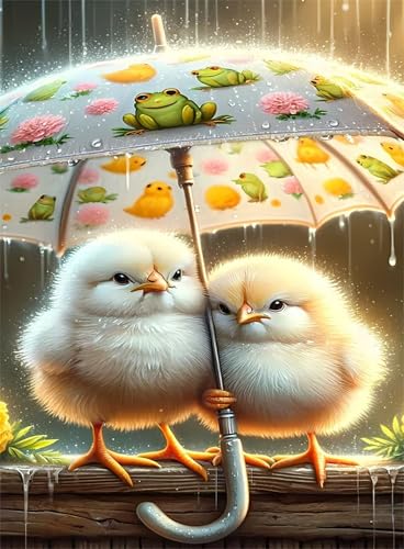 Puzzle 150 Teile EIN Herausforderndes Rätsel Pädagogisches Spielzeug Geschenke Klassische Regenschirmküken Puzzles Für Erwachsene,Jigsaw Puzzle für Die Ganze Familie 35x25 cm von Lituor