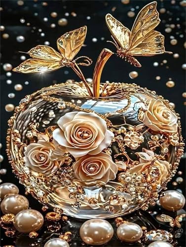 Puzzle 1500 Teile,Puzzle für Erwachsene,EIN Herausforderndes Rätsel,Puzzles 1500 Teile Erwachsene,Puzzlespiele Für Die Ganze Familie Geschenke,Goldene Schmetterlingsrose von Lituor